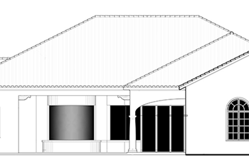 House Plan Design - Exterior - Rear Elevation for Mediterranean House Plan #1058-87 - 4 bed, 4 bath