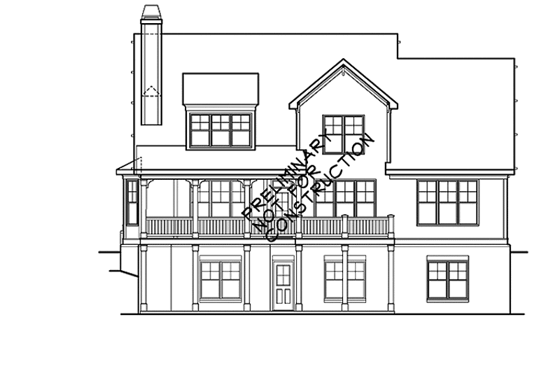Home Plan - Exterior - Rear Elevation for Country House Plan #927-939 - 4 bed, 2.5 bath