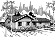 Ranch Style House Plan - 3 Beds 2 Baths 1250 Sq/Ft Plan #60-688 