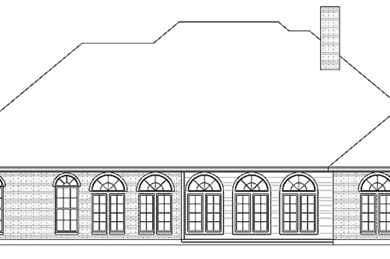 Home Plan - Exterior - Rear Elevation for Traditional House Plan #84-726 - 3 bed, 3.5 bath