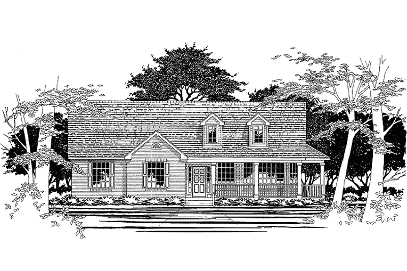 Architectural House Design - Country Exterior - Front Elevation Plan #472-215