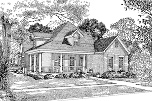 Country Exterior - Front Elevation Plan #17-2672