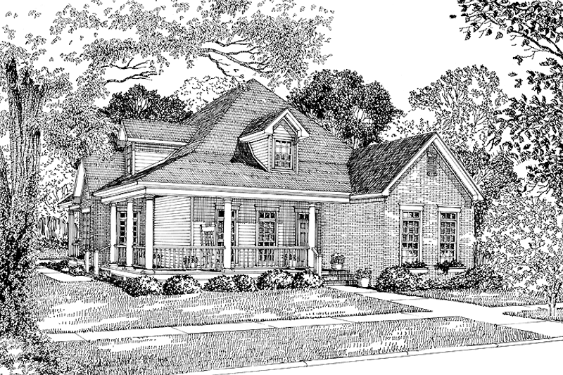 House Design - Country Exterior - Front Elevation Plan #17-2672