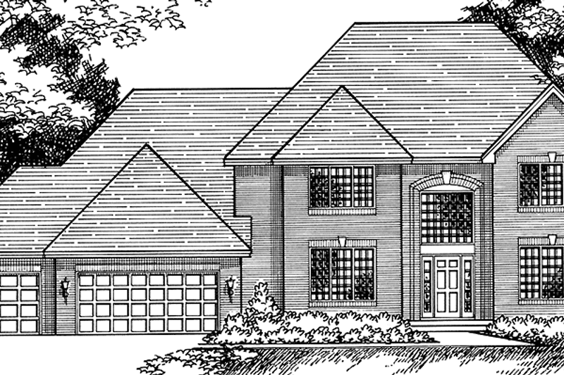 Dream House Plan - Exterior - Front Elevation 3 for Traditional House Plan #51-962 - 4 bed, 3.5 bath