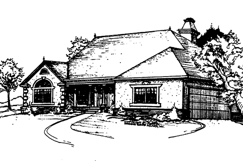 Home Plan - Country Exterior - Front Elevation Plan #30-262