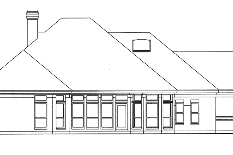 Home Plan - Exterior - Rear Elevation for Country House Plan #946-9 - 4 bed, 3 bath