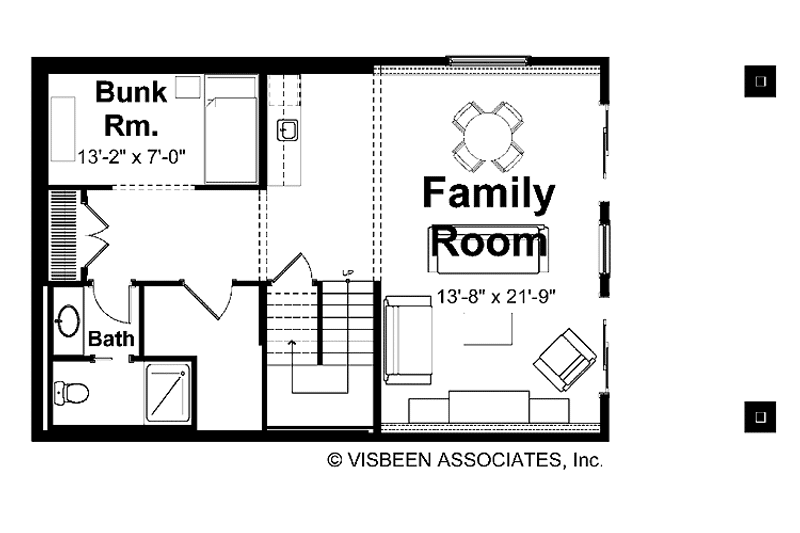 Architectural House Design - Floor Plan - Lower Floor for Country House Plan #928-110 - 3 bed, 2.5 bath
