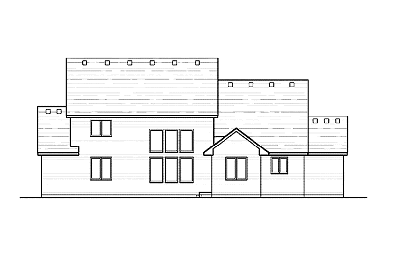 House Plan Design - Exterior - Rear Elevation for Colonial House Plan #51-1022 - 4 bed, 3.5 bath