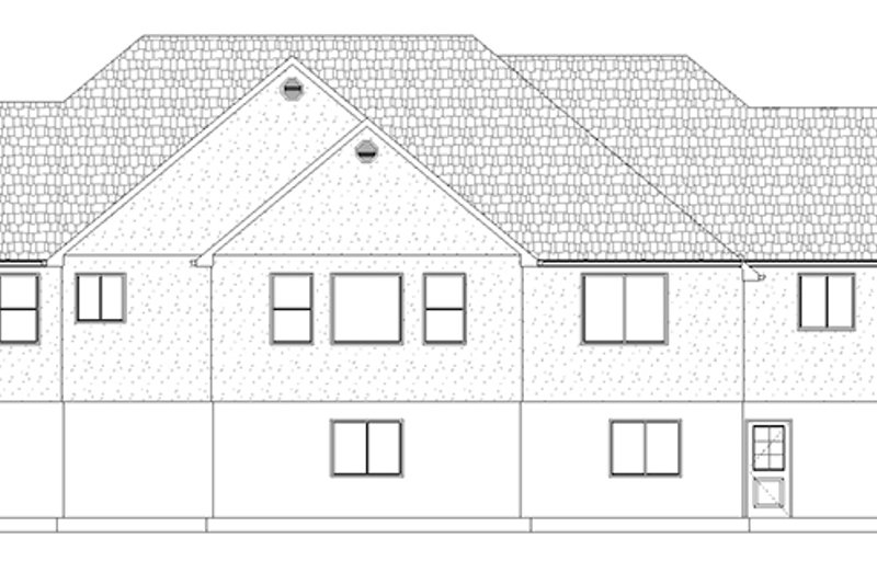 Dream House Plan - Exterior - Rear Elevation 1 for Ranch House Plan #1060-26 - 5 bed, 3.5 bath