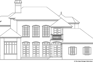 Exterior - Rear Elevation for Country House Plan #930-335 - 5 bed, 3.5 bath