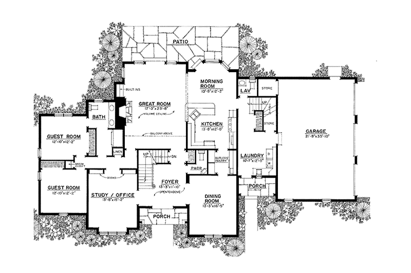 Dream House Plan - Floor Plan - Main Floor for European House Plan #1016-95 - 5 bed, 4 bath