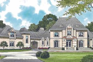 Dream House Plan - Exterior - Front Elevation for European House Plan #453-318 - 4 bed, 5.5 bath