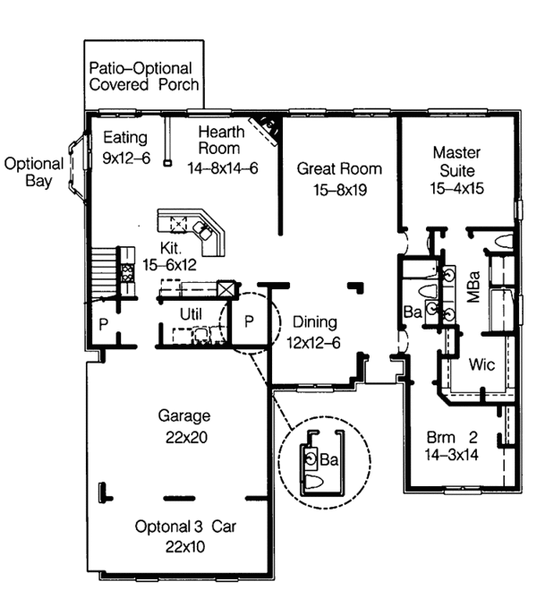 Home Plan - Country Floor Plan - Main Floor Plan #15-387