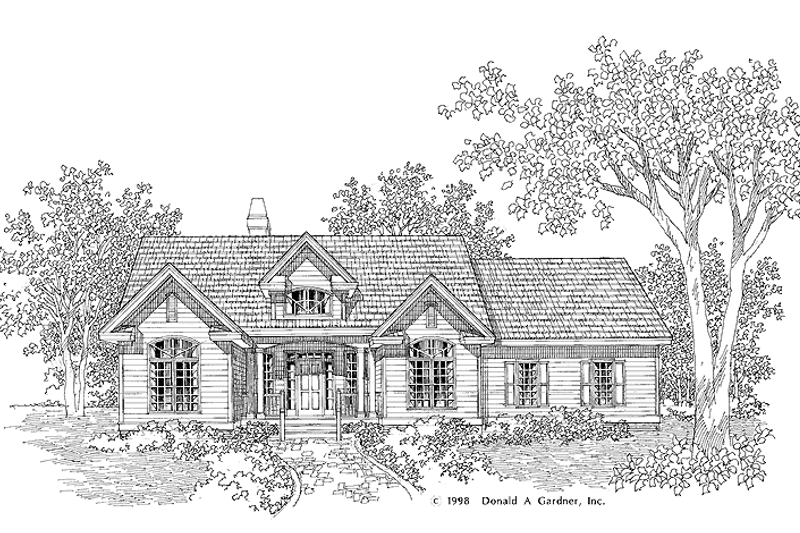 Home Plan - Exterior - Front Elevation 3 for Country House Plan #929-310 - 3 bed, 2 bath
