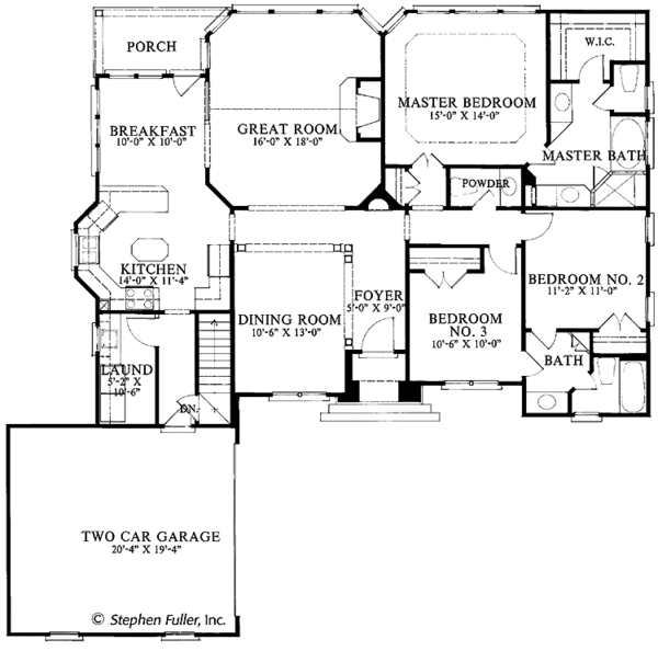Traditional Floor Plan - Main Floor Plan #429-130