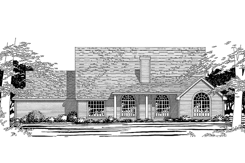 Home Plan - Exterior - Rear Elevation for Country House Plan #472-147 - 3 bed, 2 bath