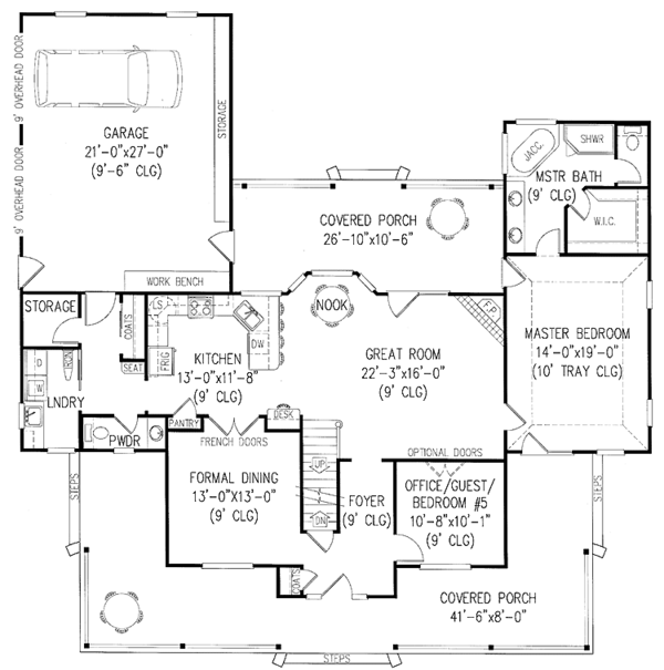 House Design - Victorian Floor Plan - Main Floor Plan #11-265