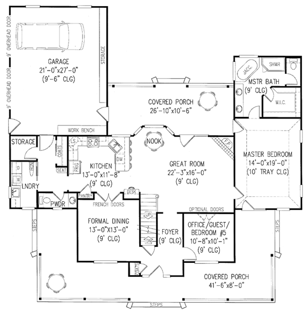 Dream House Plan - Victorian Floor Plan - Main Floor Plan #11-265