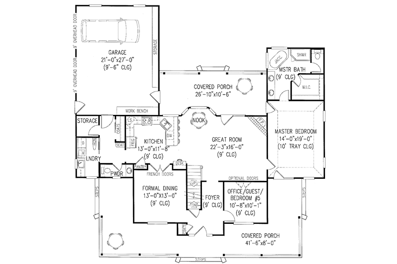 Home Plan - Floor Plan - Main Floor for Victorian House Plan #11-265 - 4 bed, 2.5 bath