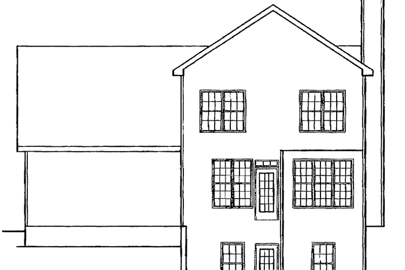 Home Plan - Exterior - Rear Elevation for Classical House Plan #927-712 - 3 bed, 2.5 bath