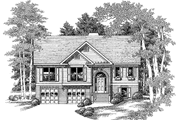 Colonial Style House Plan - 3 Beds 2 Baths 1295 Sq/Ft Plan #927-204 Exterior 