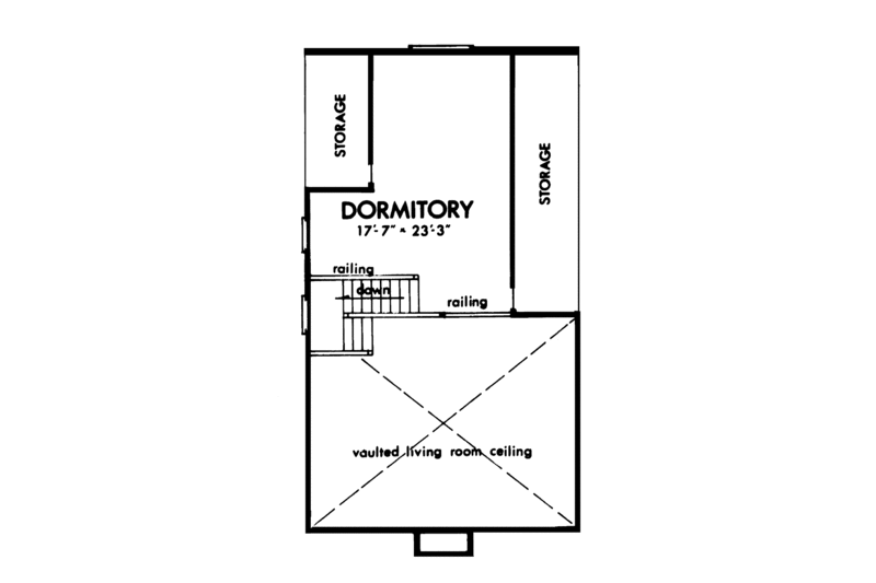 Architectural House Design - Floor Plan - Upper Floor for Prairie House Plan #320-1217 - 2 bed, 1 bath