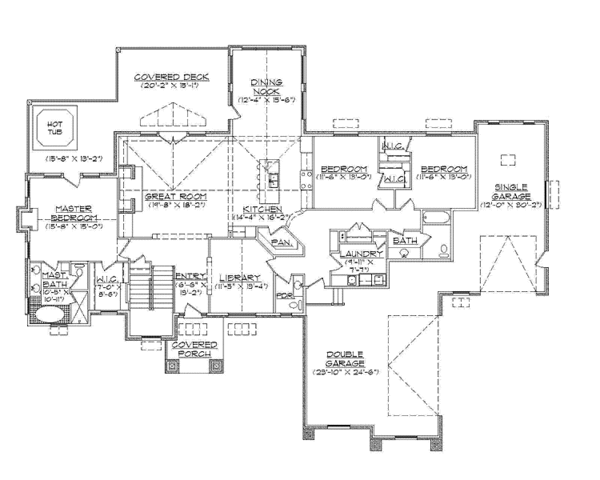 Dream House Plan - Craftsman Floor Plan - Main Floor Plan #945-113