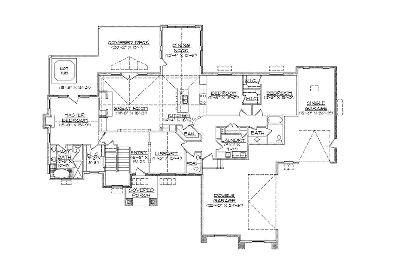 Home Plan - Floor Plan - Main Floor for Craftsman House Plan #945-113 - 3 bed, 2.5 bath