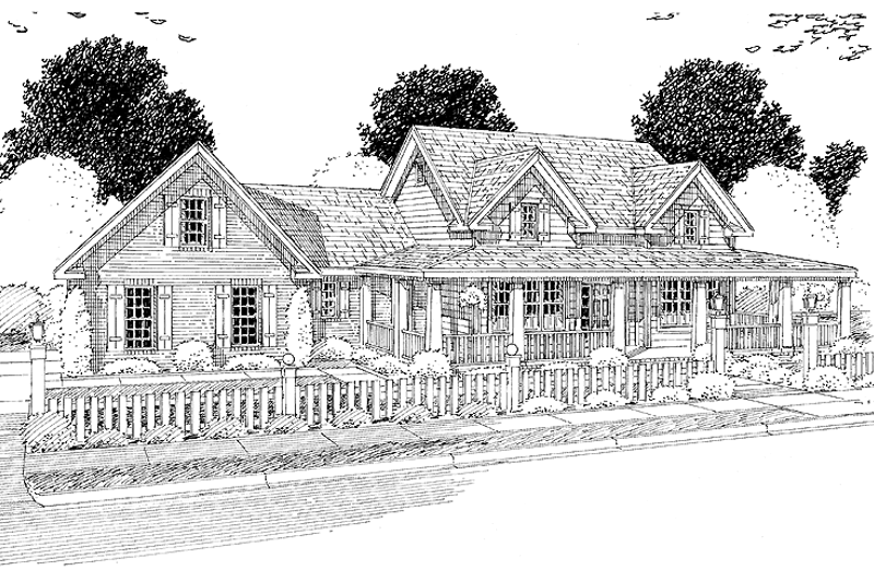 House Plan Design - Country Exterior - Front Elevation Plan #513-2110