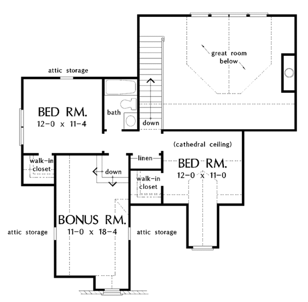 Dream House Plan - Traditional Floor Plan - Upper Floor Plan #929-319