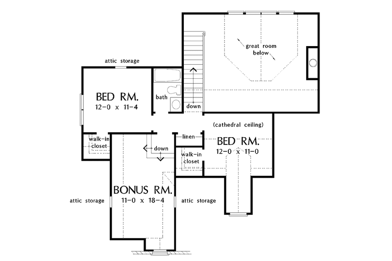 Dream House Plan - Floor Plan - Upper Floor for Traditional House Plan #929-319 - 4 bed, 3 bath