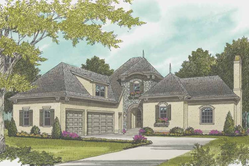 Dream House Plan - Exterior - Front Elevation 3 for Country House Plan #413-901 - 4 bed, 3.5 bath