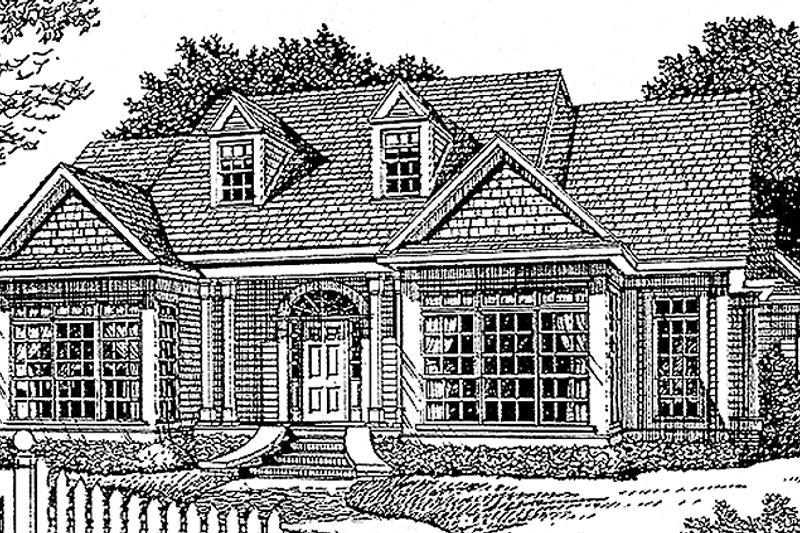 Architectural House Design - Country Exterior - Front Elevation Plan #985-12