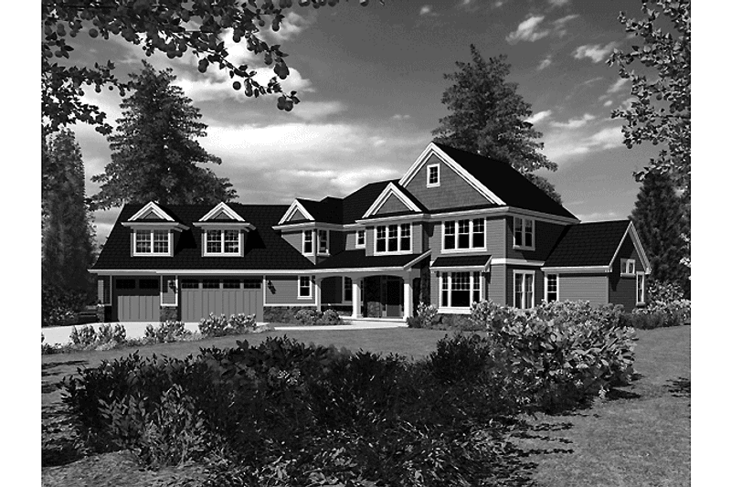 Home Plan - Exterior - Front Elevation 3 for Country House Plan #48-832 - 4 bed, 4.5 bath