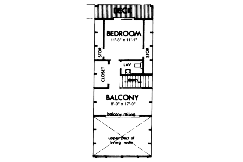 Architectural House Design - Floor Plan - Upper Floor House Plan #320-801 - 3 bed, 1.5 bath