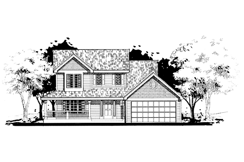 Architectural House Design - Traditional Exterior - Front Elevation Plan #300-141