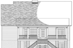 Exterior - Rear Elevation for Colonial House Plan #137-373 - 3 bed, 2.5 bath