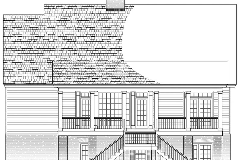 Dream House Plan - Exterior - Rear Elevation for Colonial House Plan #137-373 - 3 bed, 2.5 bath