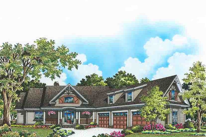 Architectural House Design - Craftsman Exterior - Front Elevation Plan #929-974