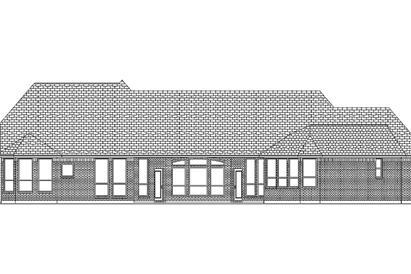 Dream House Plan - Exterior - Rear Elevation for Tudor House Plan #84-716 - 4 bed, 3.5 bath