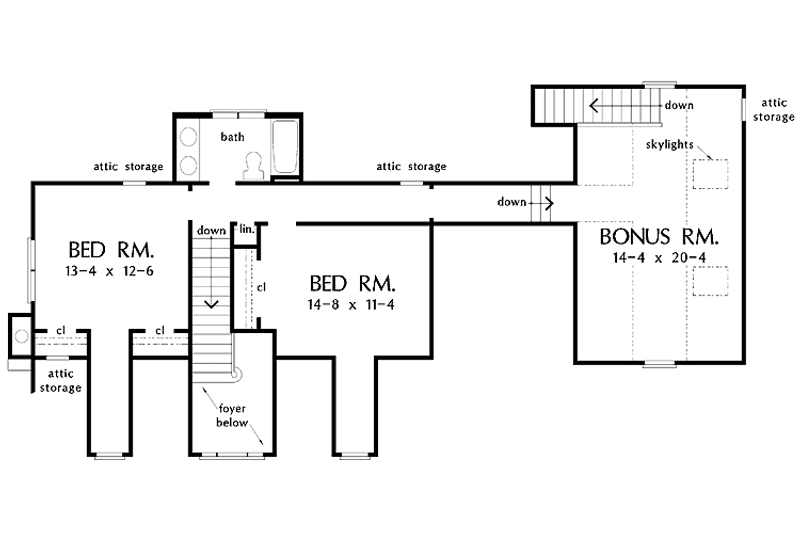Home Plan - Floor Plan - Upper Floor for Country House Plan #929-346 - 3 bed, 2.5 bath