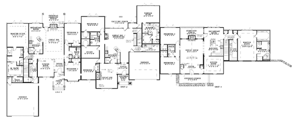 Architectural House Design - Traditional Floor Plan - Main Floor Plan #17-3292
