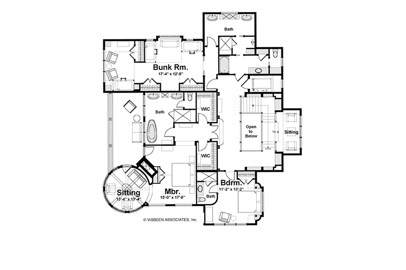 Home Plan - Floor Plan - Upper Floor for Craftsman House Plan #928-232 - 3 bed, 3.5 bath