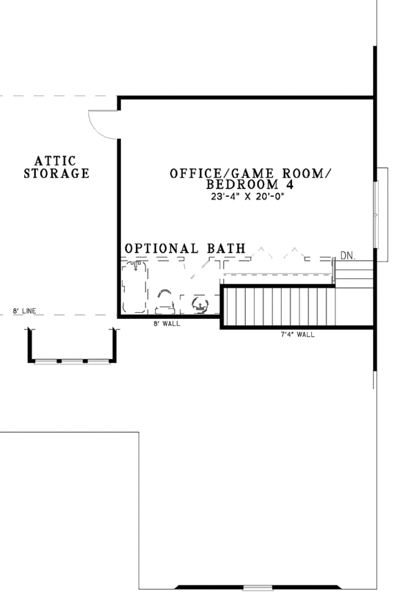 House Design - Colonial Floor Plan - Upper Floor Plan #17-2973