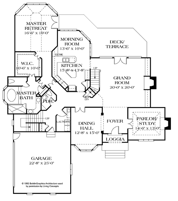 Dream House Plan - Country Floor Plan - Main Floor Plan #453-125