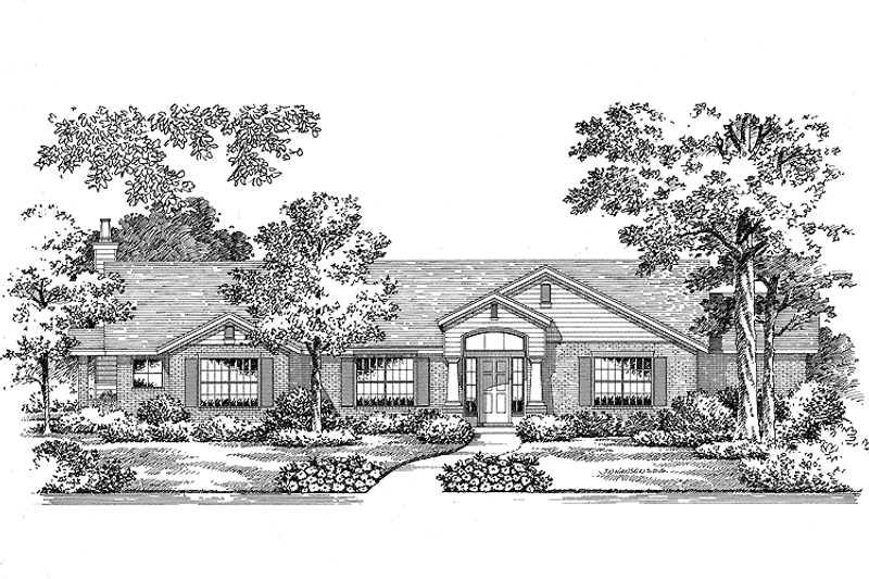 Home Plan - Exterior - Front Elevation 3 for Country House Plan #999-4 - 3 bed, 2.5 bath