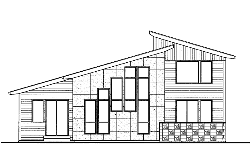 House Design - Exterior - Rear Elevation House Plan #569-19 - 3 bed, 2.5 bath