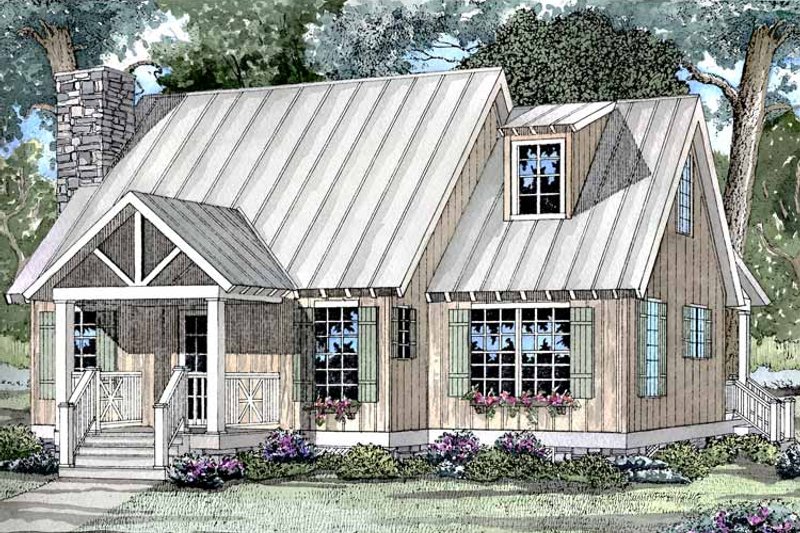 Home Plan - Exterior - Front Elevation 3 for Craftsman House Plan #17-3046 - 2 bed, 2 bath