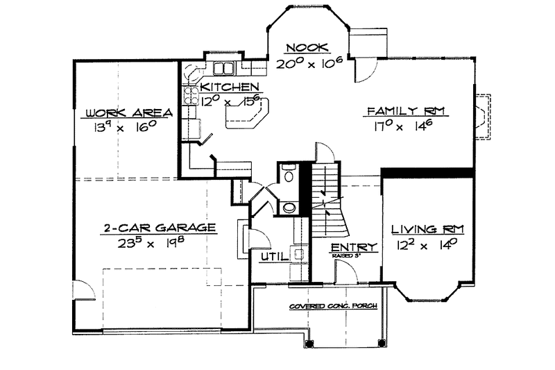 Dream House Plan - Floor Plan - Main Floor for Traditional House Plan #308-255 - 4 bed, 2.5 bath