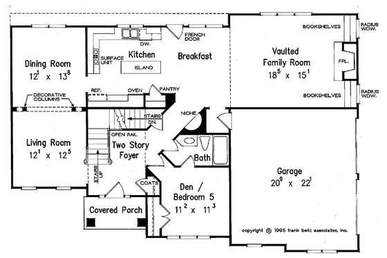 Floor Plan - Main Floor for Traditional House Plan #927-74 - 5 bed, 3 bath